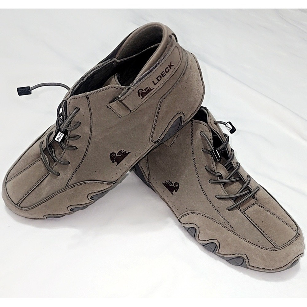 LDeck Unisex 3/4 Top Hiking/Driving Shoes Slip-on Laced-up Size (40) Gray New - Picture 4 of 8